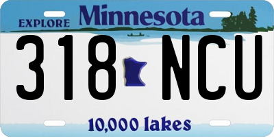 MN license plate 318NCU