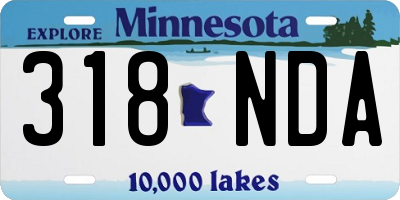 MN license plate 318NDA