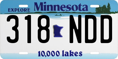 MN license plate 318NDD