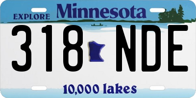 MN license plate 318NDE