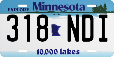 MN license plate 318NDI