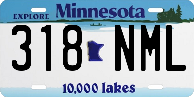 MN license plate 318NML