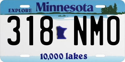 MN license plate 318NMO