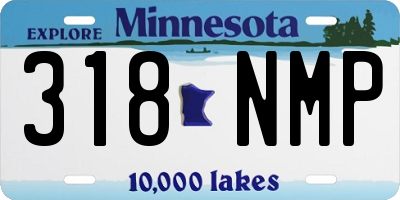 MN license plate 318NMP