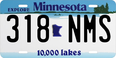 MN license plate 318NMS