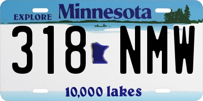 MN license plate 318NMW