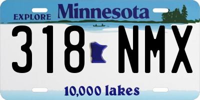 MN license plate 318NMX
