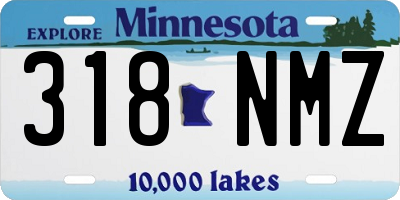 MN license plate 318NMZ
