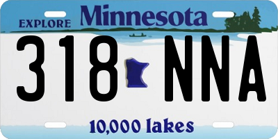 MN license plate 318NNA
