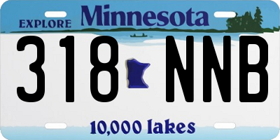 MN license plate 318NNB