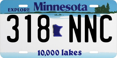 MN license plate 318NNC