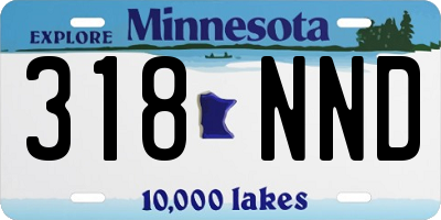 MN license plate 318NND