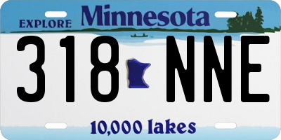 MN license plate 318NNE