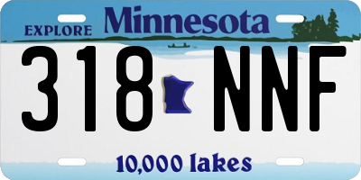 MN license plate 318NNF