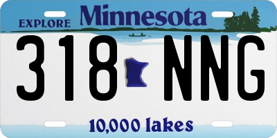 MN license plate 318NNG