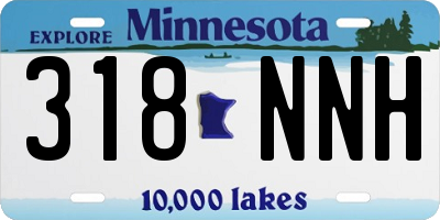 MN license plate 318NNH