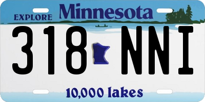 MN license plate 318NNI