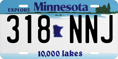 MN license plate 318NNJ