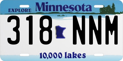 MN license plate 318NNM