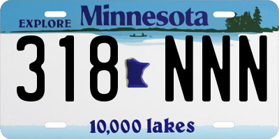 MN license plate 318NNN