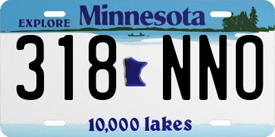 MN license plate 318NNO