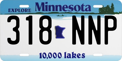 MN license plate 318NNP