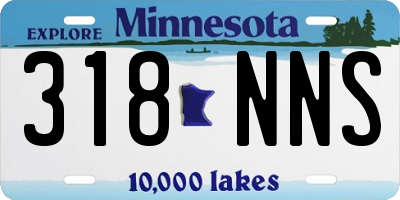 MN license plate 318NNS