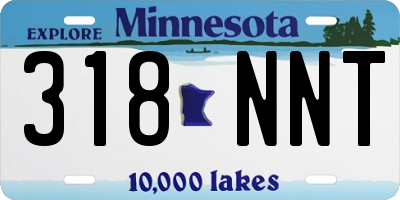 MN license plate 318NNT