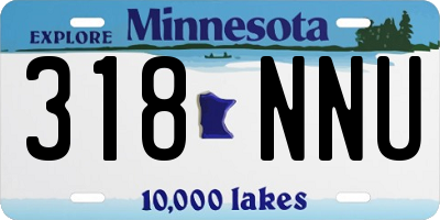 MN license plate 318NNU