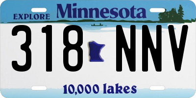 MN license plate 318NNV