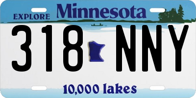 MN license plate 318NNY