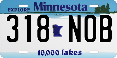 MN license plate 318NOB