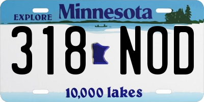 MN license plate 318NOD