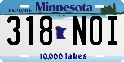 MN license plate 318NOI