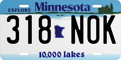 MN license plate 318NOK