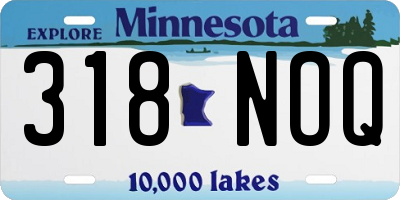MN license plate 318NOQ