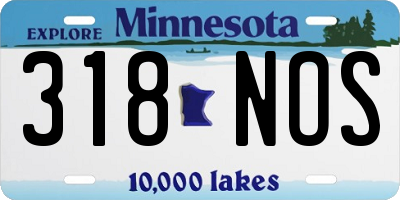 MN license plate 318NOS
