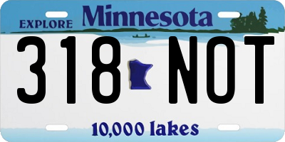 MN license plate 318NOT