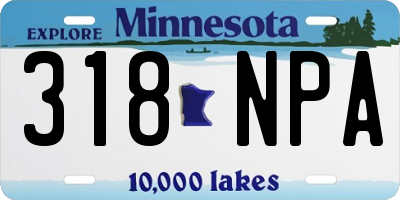 MN license plate 318NPA