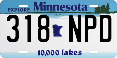 MN license plate 318NPD