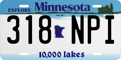 MN license plate 318NPI