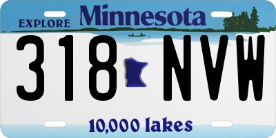 MN license plate 318NVW