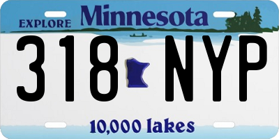MN license plate 318NYP