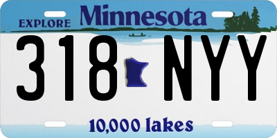 MN license plate 318NYY