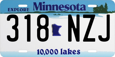 MN license plate 318NZJ