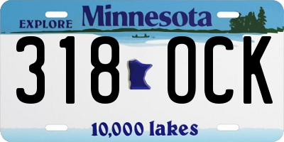 MN license plate 318OCK