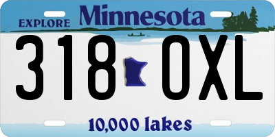MN license plate 318OXL