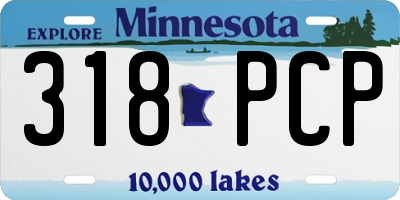 MN license plate 318PCP