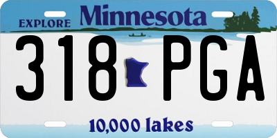 MN license plate 318PGA