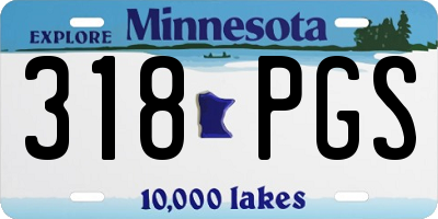 MN license plate 318PGS